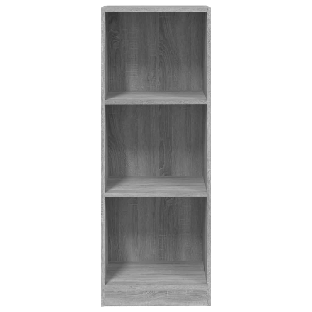 vidaXL 3-poschodová knižnica sivá sonoma 40x24x109 cm spracované drevo