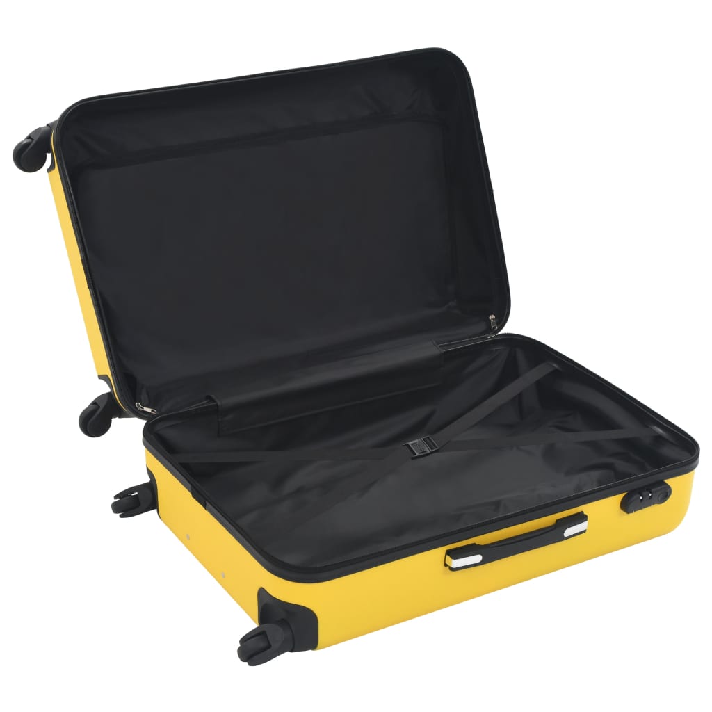 vidaXL Súprava 3 cestovných kufrov s tvrdým krytom žltá ABS