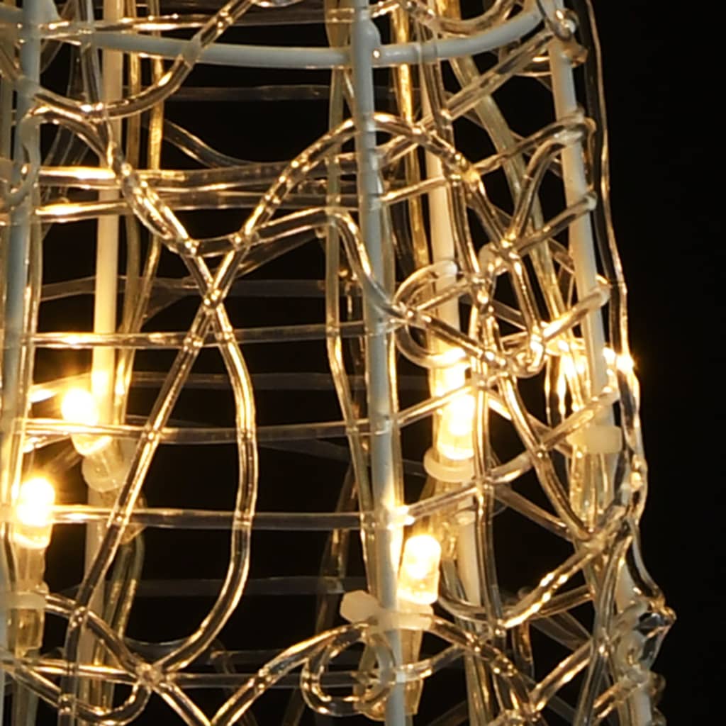 vidaXL Akrylové dekoratívne pyramídové LED svetlo teplé biele 60 cm