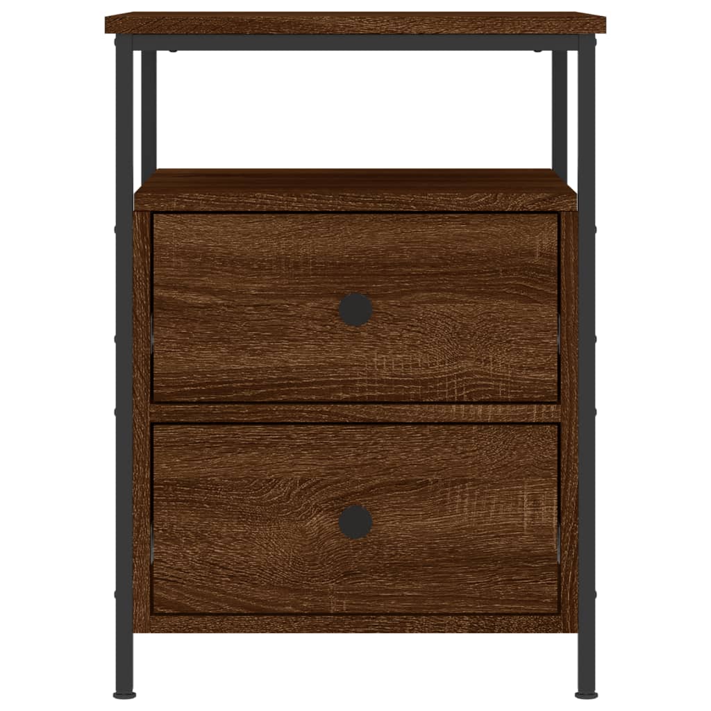 vidaXL Nočný stolík hnedý dub 44x45x60 cm kompozitné drevo