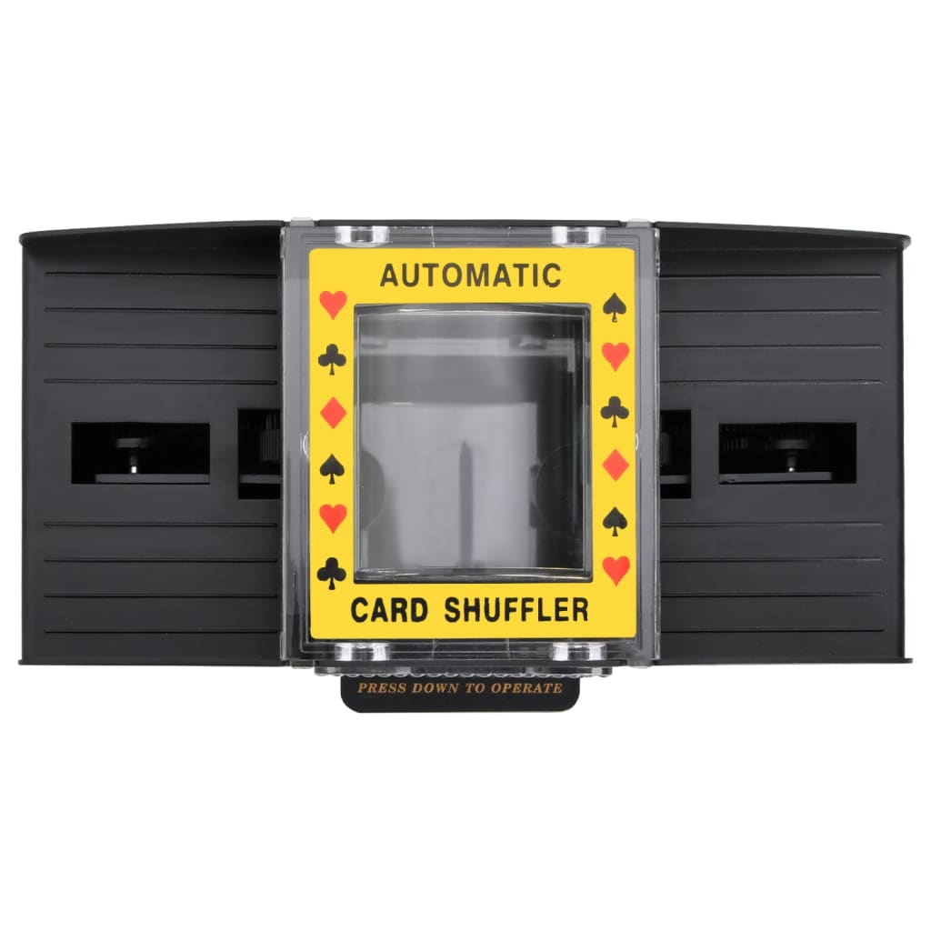 vidaXL Automatická miešačka kariet čierna 2 balíčky
