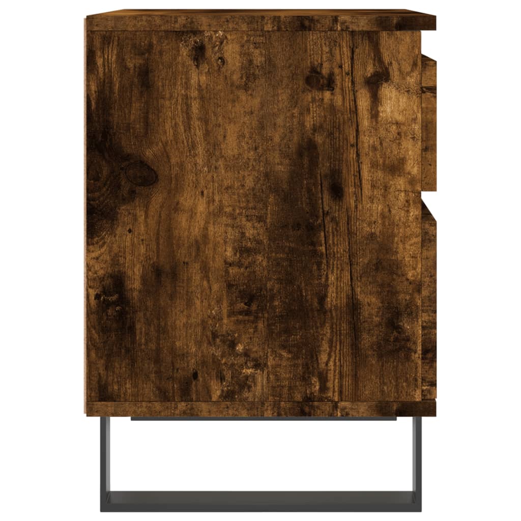 vidaXL Nočný stolík dymový dub 40x35x50 cm kompozitné drevo