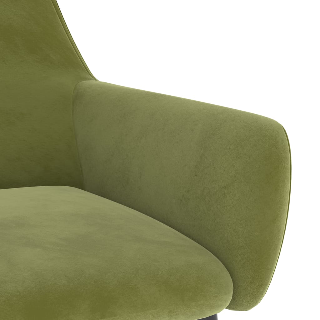 vidaXL Jedálenské stoličky 4 ks, svetlozelené, zamat