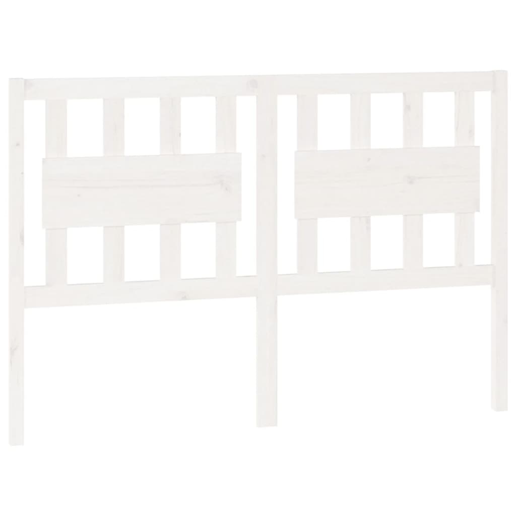 vidaXL Čelo postele biele 125,4x4x100 cm masívna borovica