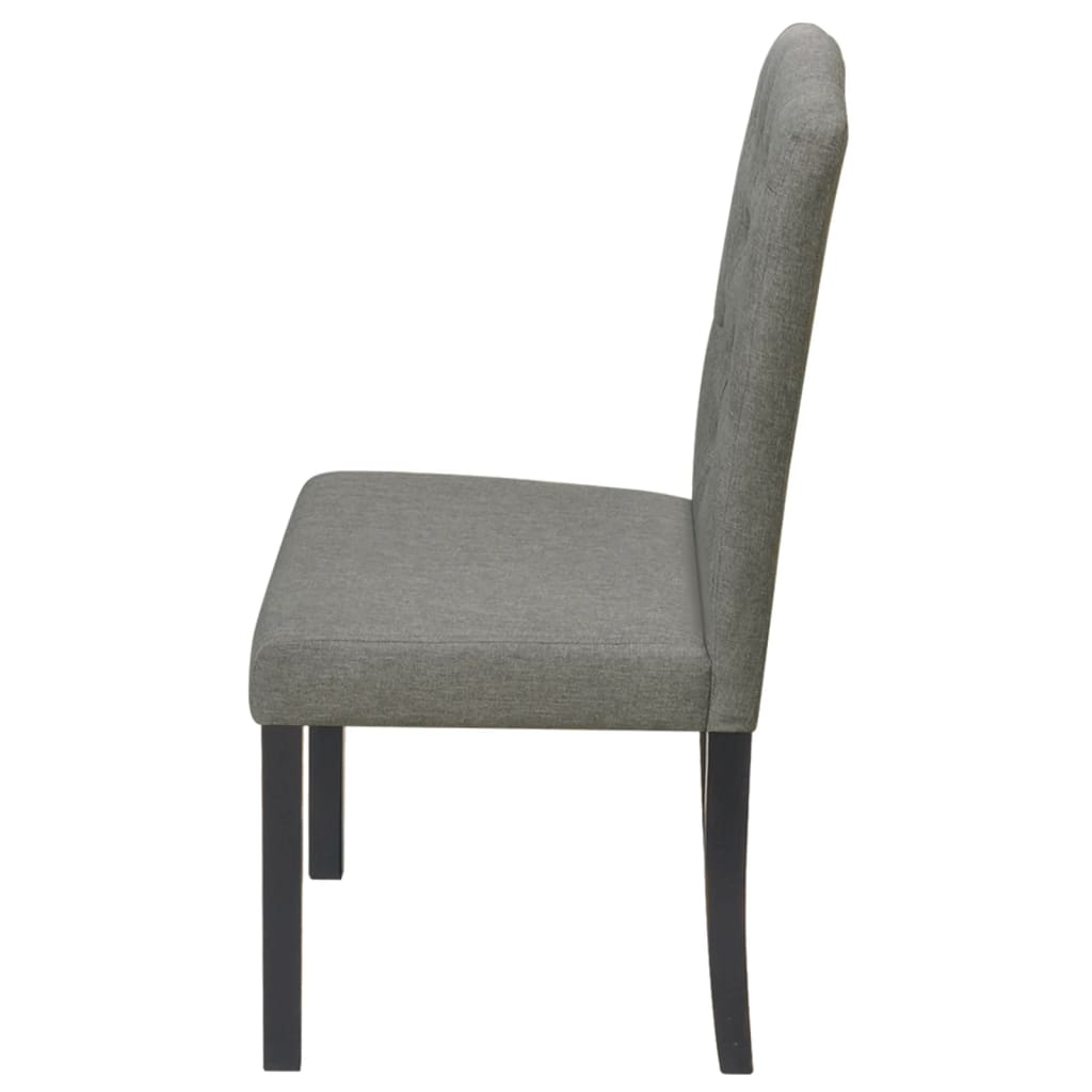 vidaXL Jedálenské stoličky 6 ks, sivé, látka