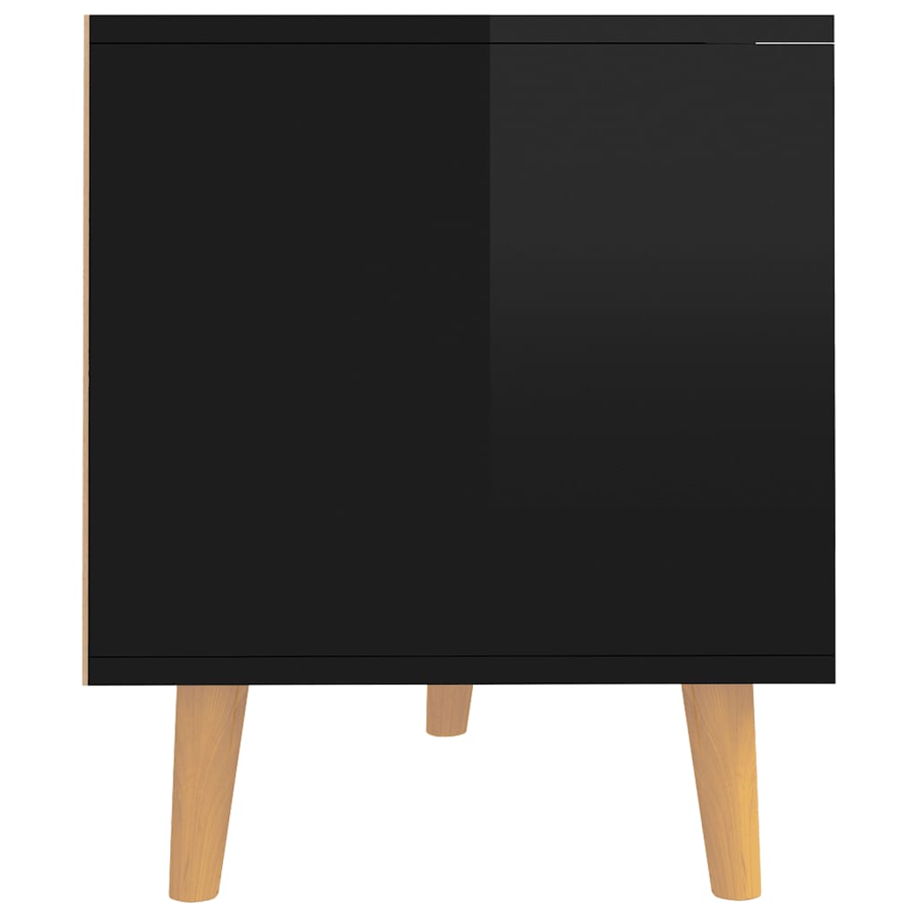 vidaXL TV skrinka, lesklá čierna 90x40x48,5 cm, kompozitné drevo