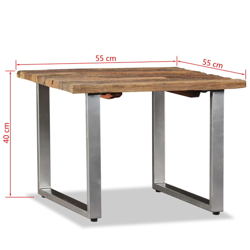 vidaXL Konferenčný stolík, recyklovaný masív 55x55x40 cm