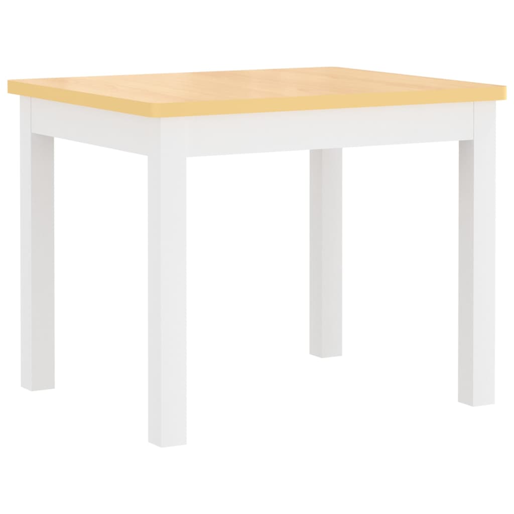 vidaXL 4-dielna sada detského stola a stoličiek, bielo béžová, MDF