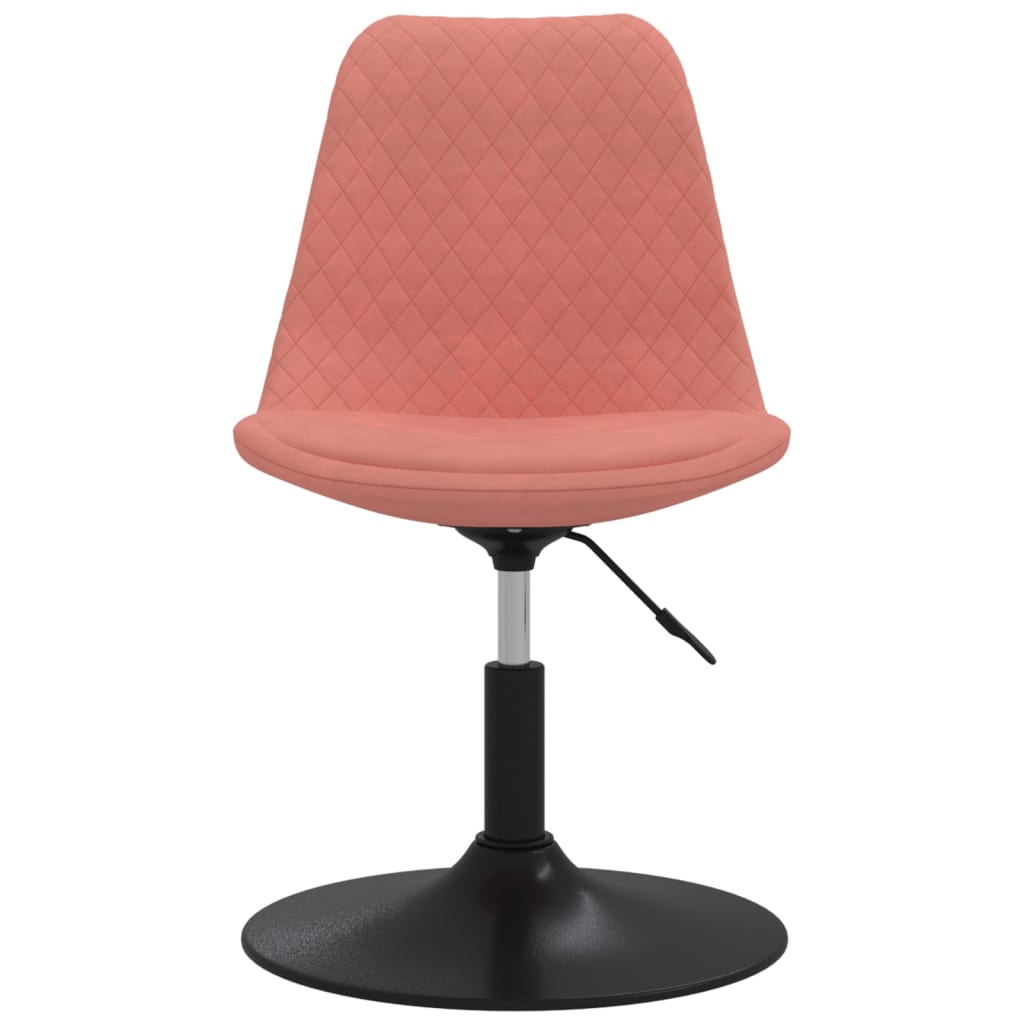 vidaXL Otočné jedálenské stoličky 4 ks ružové zamatové