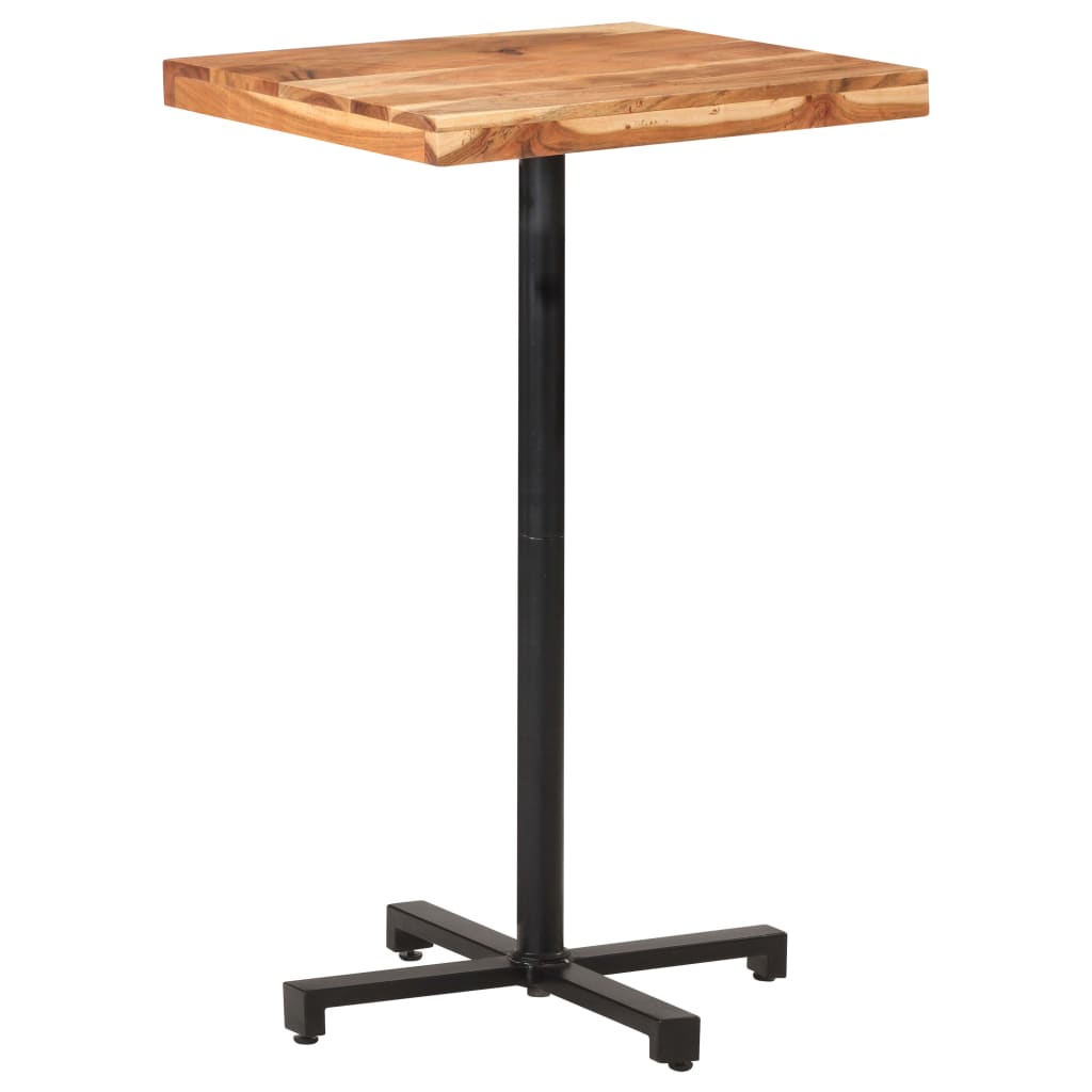 vidaXL Barový stôl štvorcový 60x60x110 cm akáciový masív