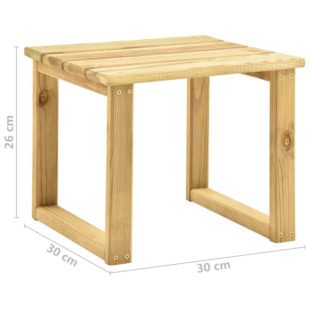 vidaXL Záhradné ležadlo so stolíkom zelené impregnované borovicové drevo