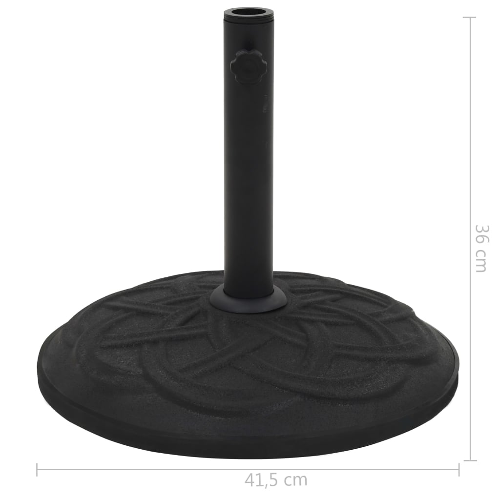 vidaXL Stojan na slnečník čierny betónový okrúhly 15 kg