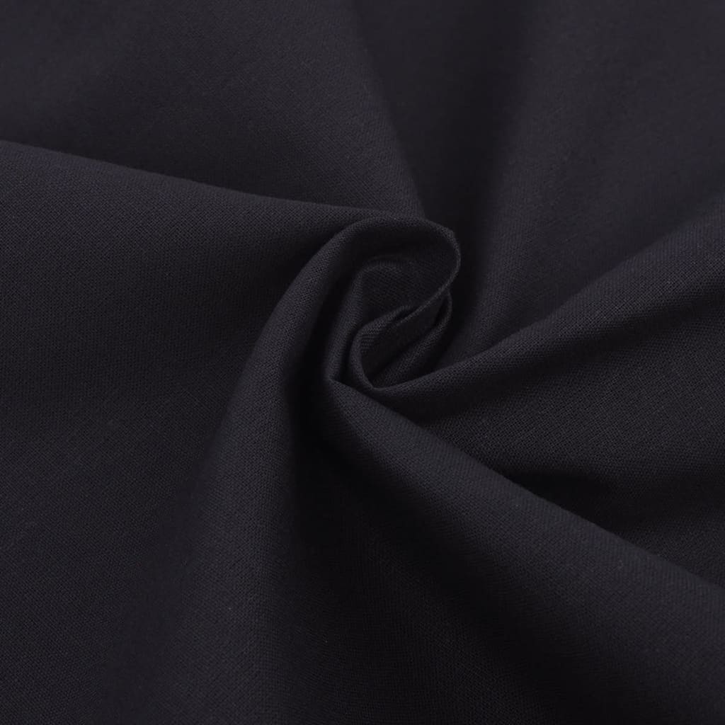 vidaXL Posteľná bielizeň, bavlna, čierna 200x200/80x80 cm