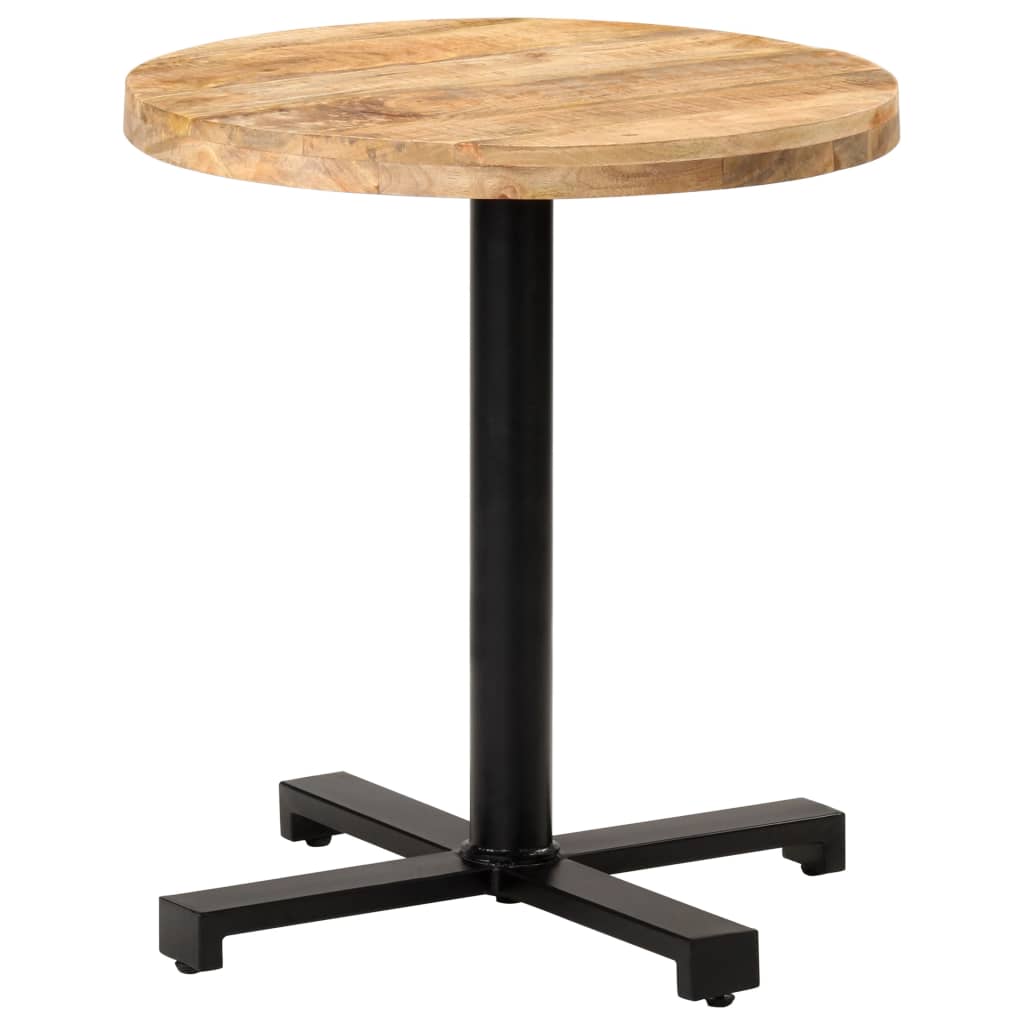 vidaXL Bistro stolík okrúhly Ø70x75 cm surové mangovníkové drevo