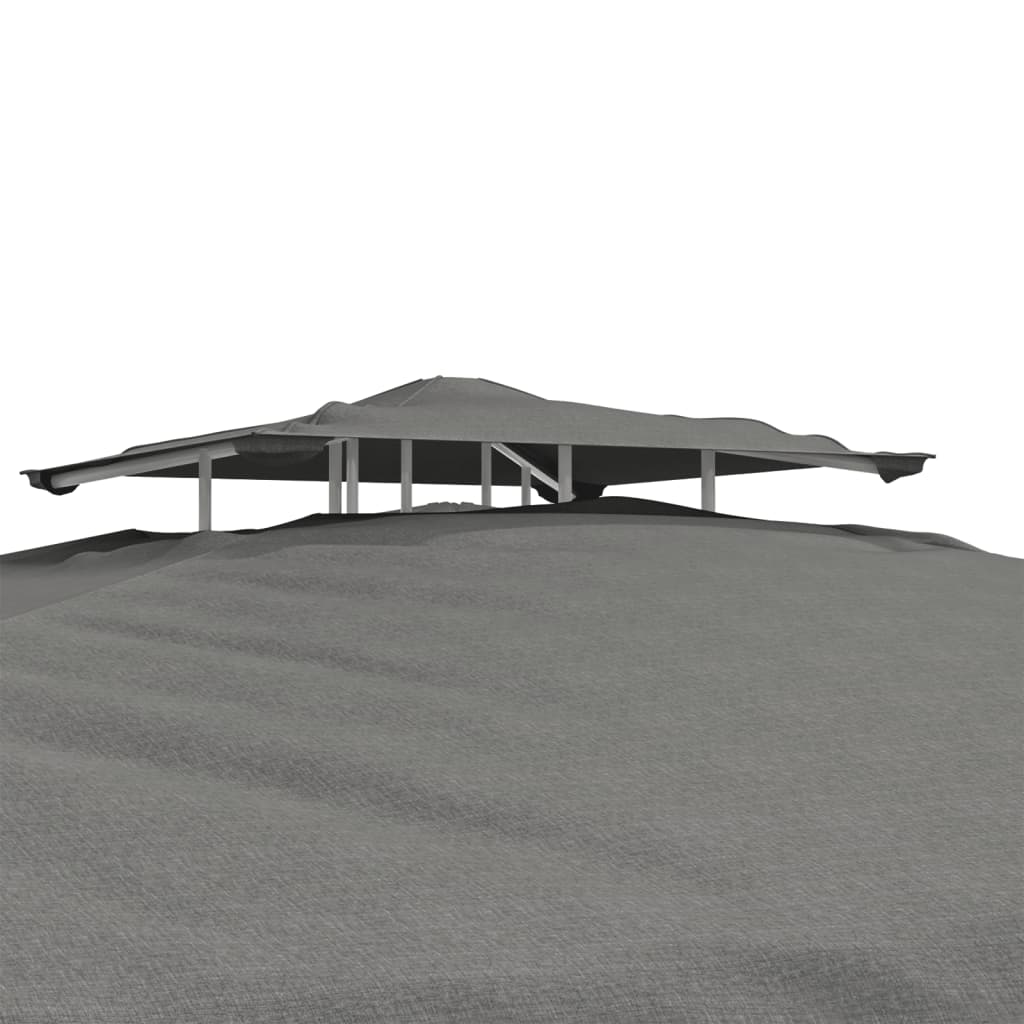 vidaXL Altánok s dvojitou strechou antracitový 3x3x2,68 m látka