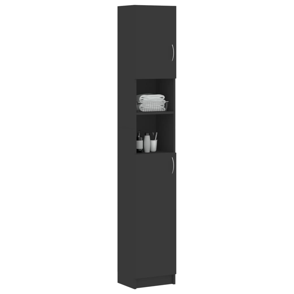 vidaXL Kúpeľňová skrinka, sivá 32x25,5x190 cm, kompozitné drevo