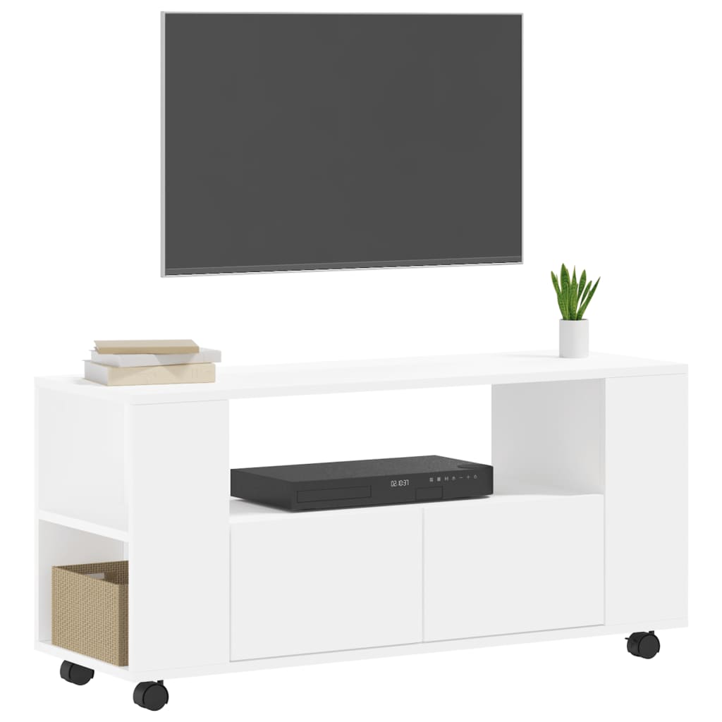 vidaXL TV skrinka biela 102x34,5x43 cm kompozitné drevo