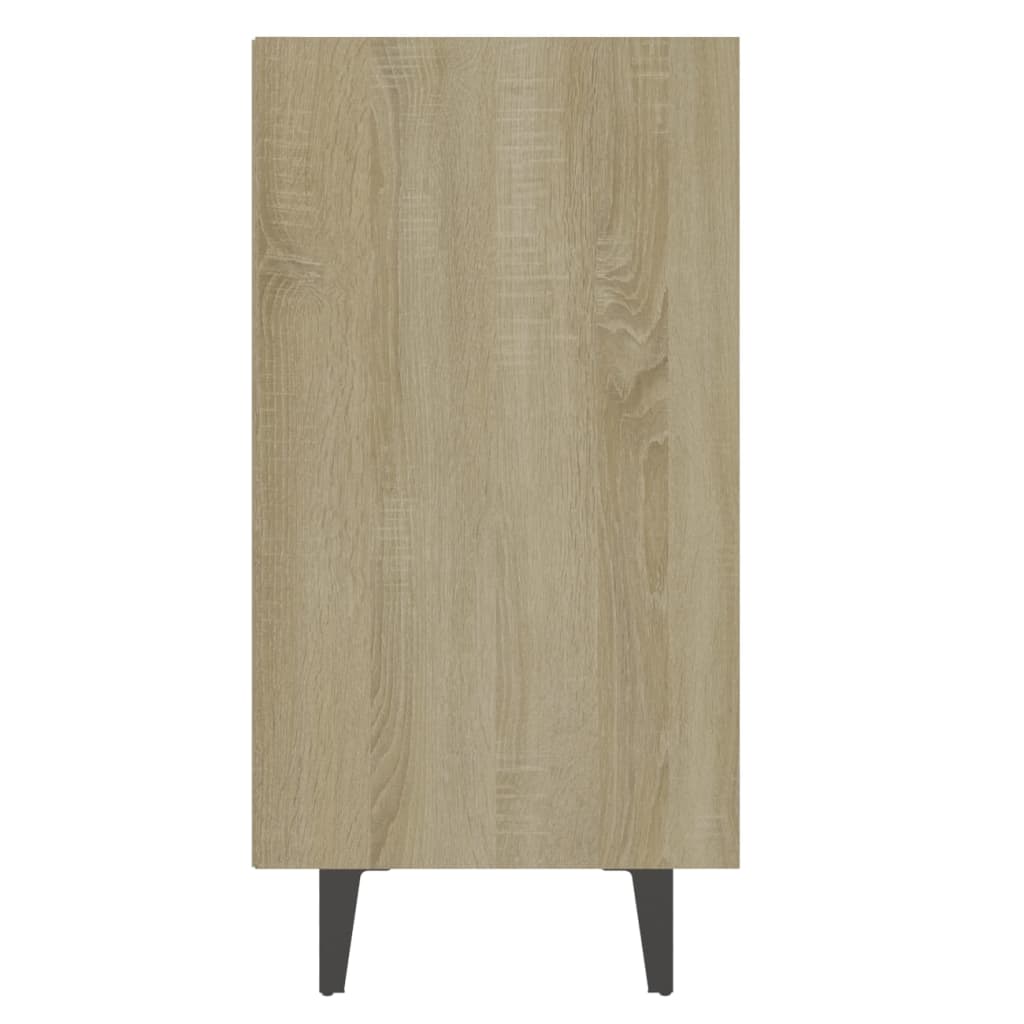 vidaXL Komoda, biela a dub sonoma 103,5x35x70 cm, kompozitné drevo