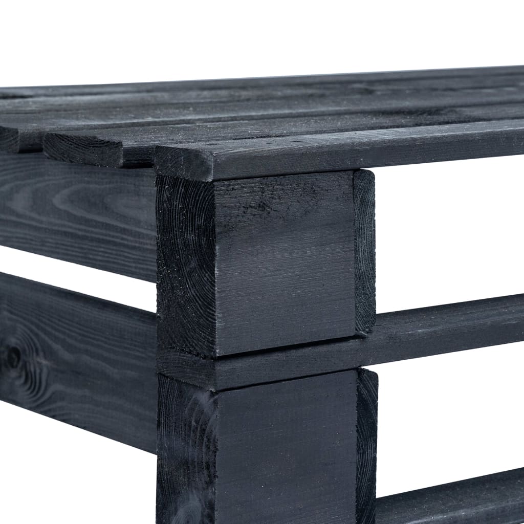 vidaXL Záhradná lavička z paliet, drevo, čierna