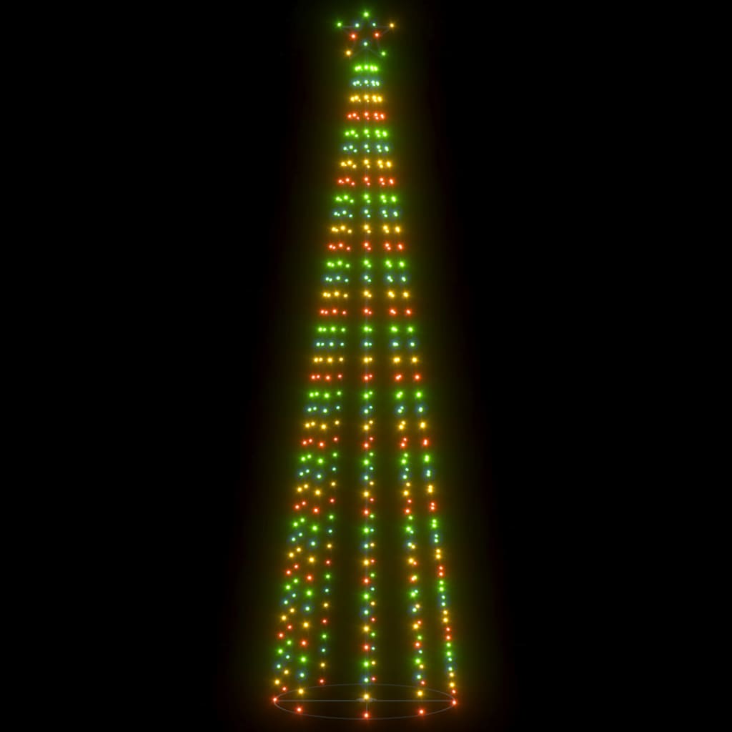 vidaXL Vianočný stromček, kužeľ, 400 LED, farebné svetlo 100x360cm
