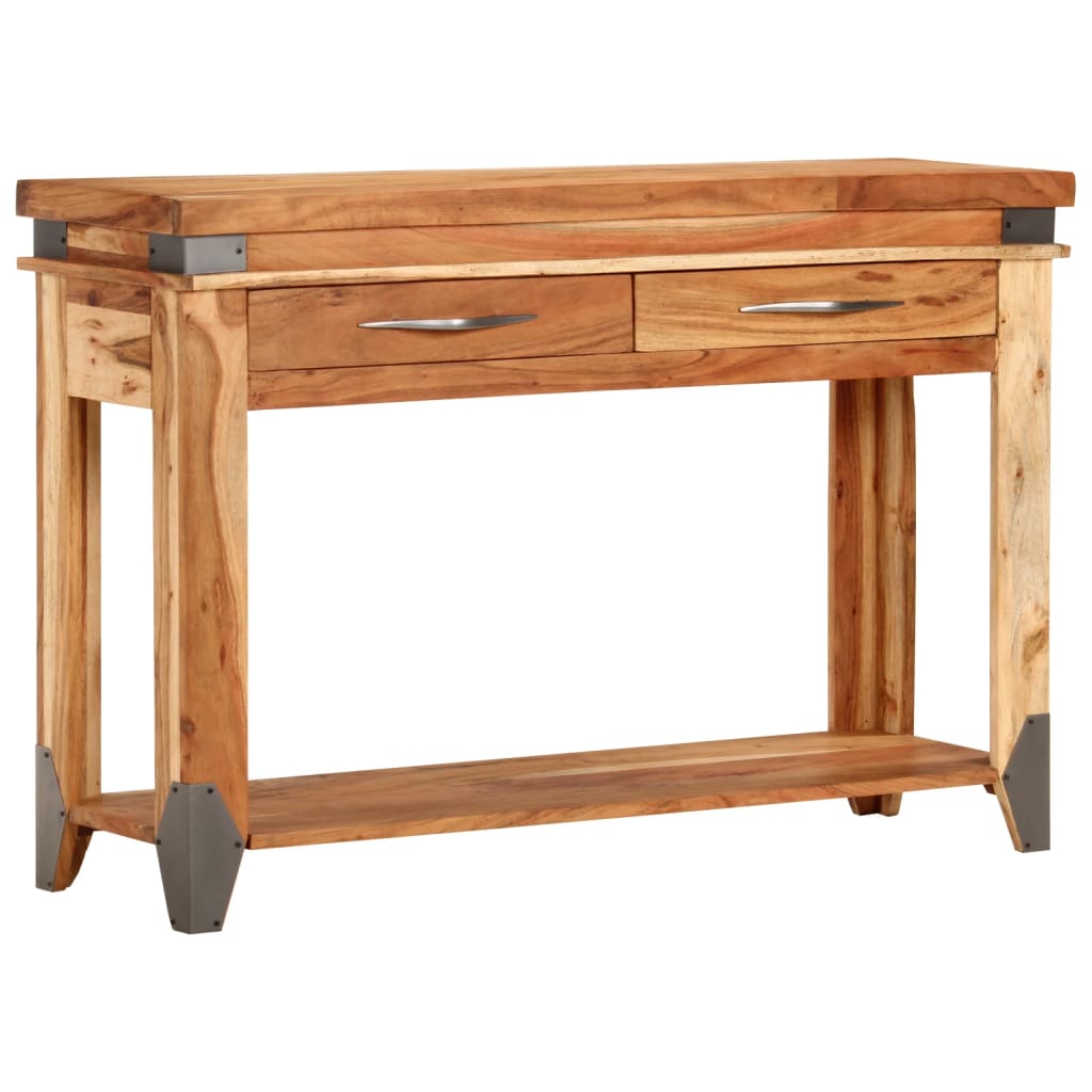 vidaXL Konzolový stolík 110x34x74 cm masívne akáciové drevo