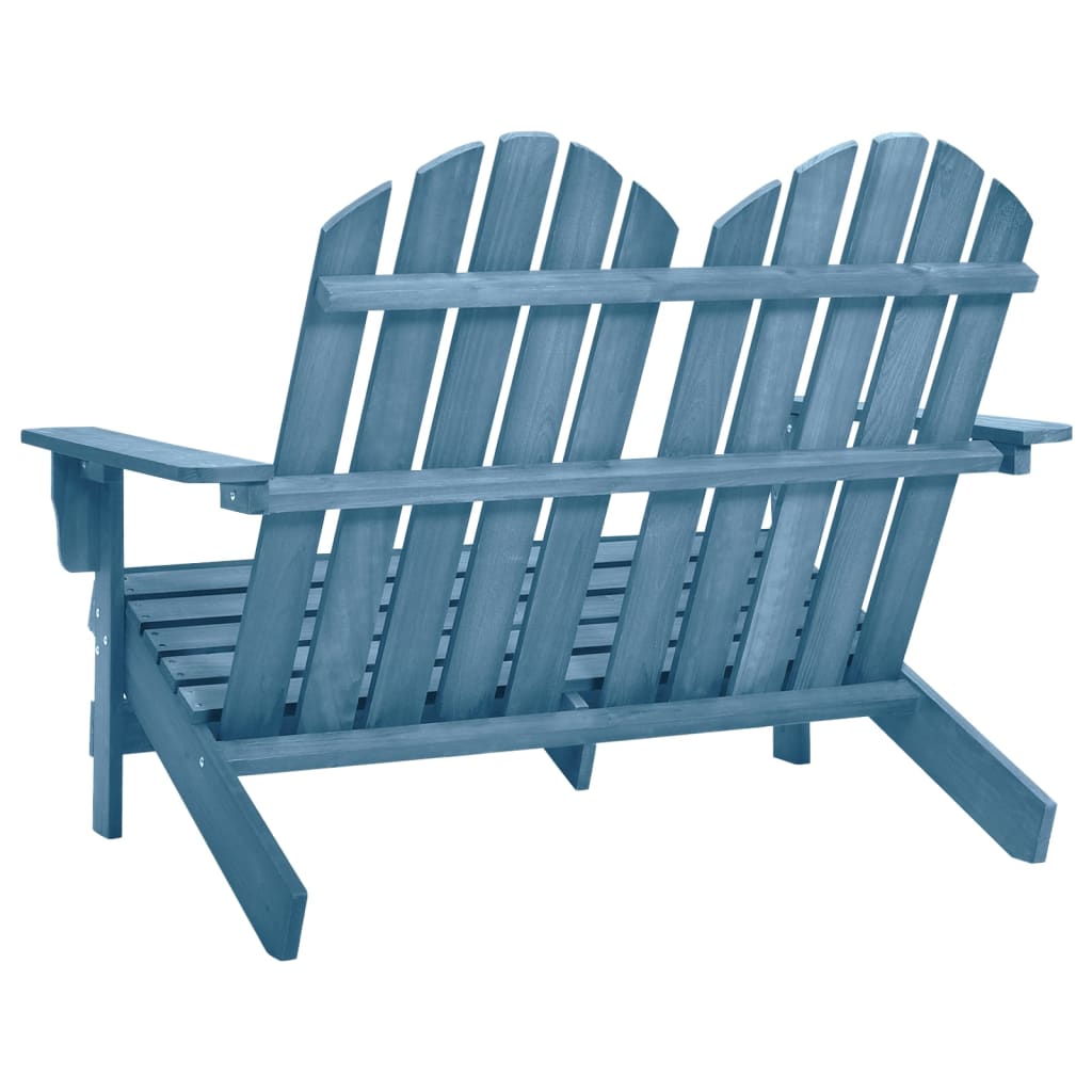 vidaXL 2-miestna záhradná stolička Adirondack jedľový masív modrá