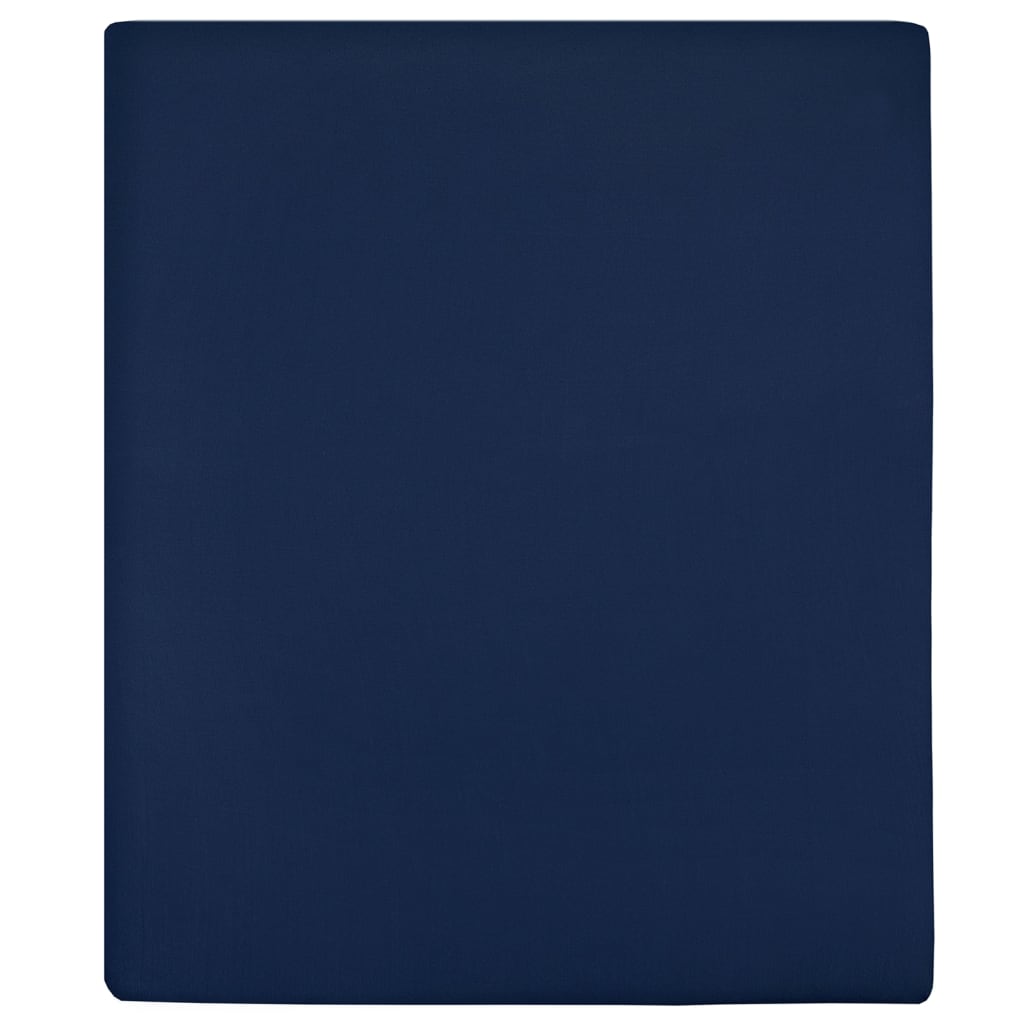 vidaXL Plachta Jersey námorn modrá 160x200 cm bavlna