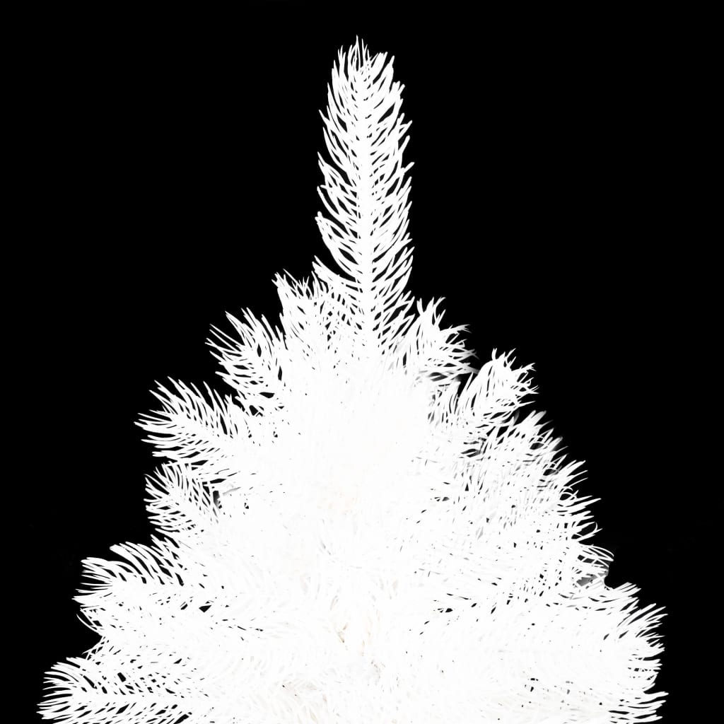 vidaXL Osvetlený umelý vianočný stromček, biely 120 cm