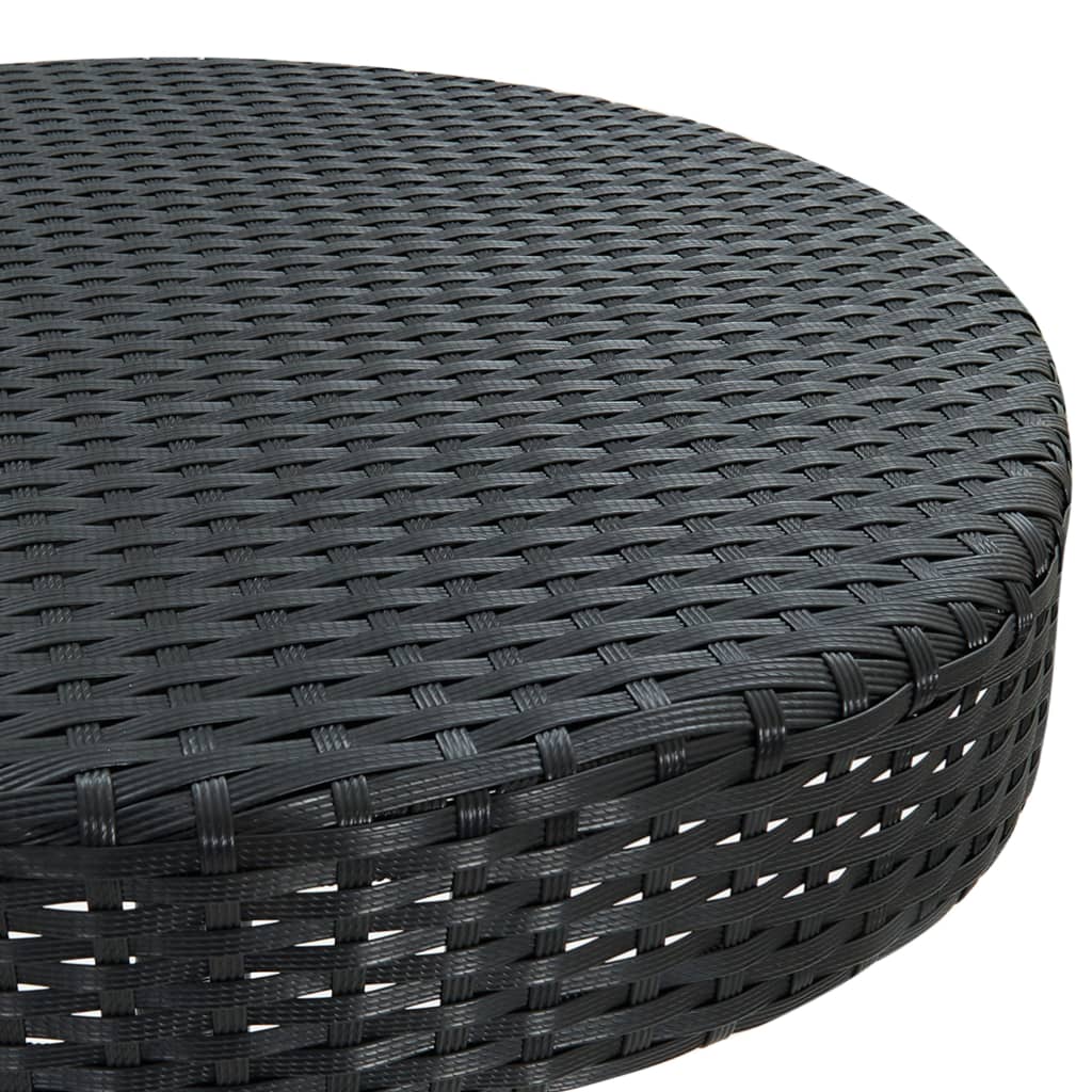 vidaXL Záhradný stolík čierny 60,5x106 cm polyratanový