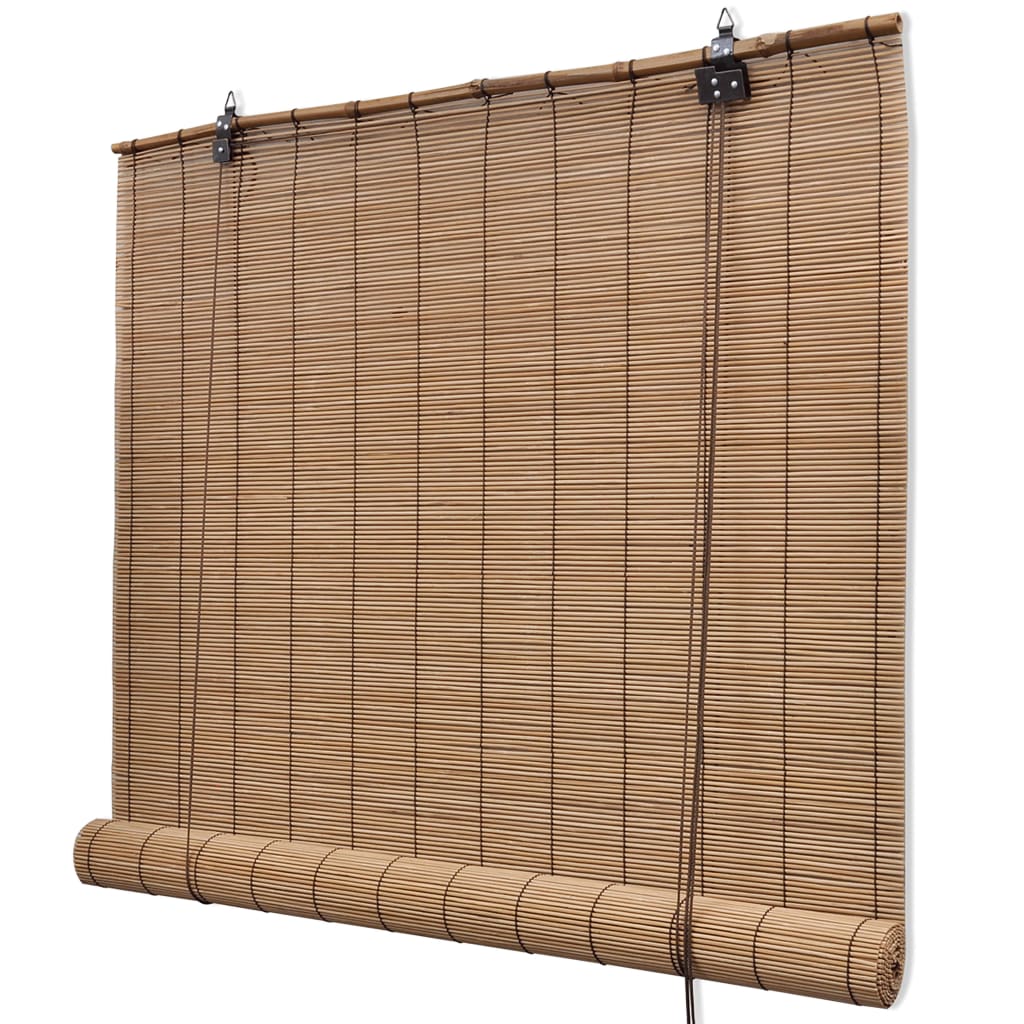 vidaXL Hnedá bambusová roleta 140x160 cm
