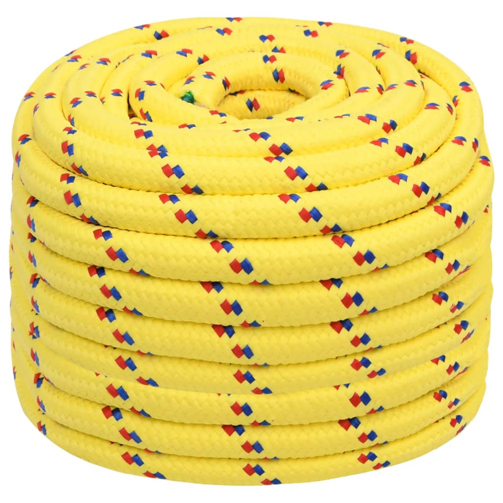 vidaXL Lodné lano žlté 20 mm 50 m polypropylén