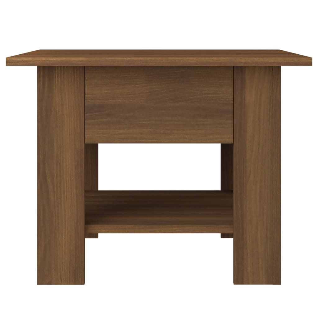 vidaXL Konferenčný stolík hnedý dub 55x55x42 cm drevotrieska