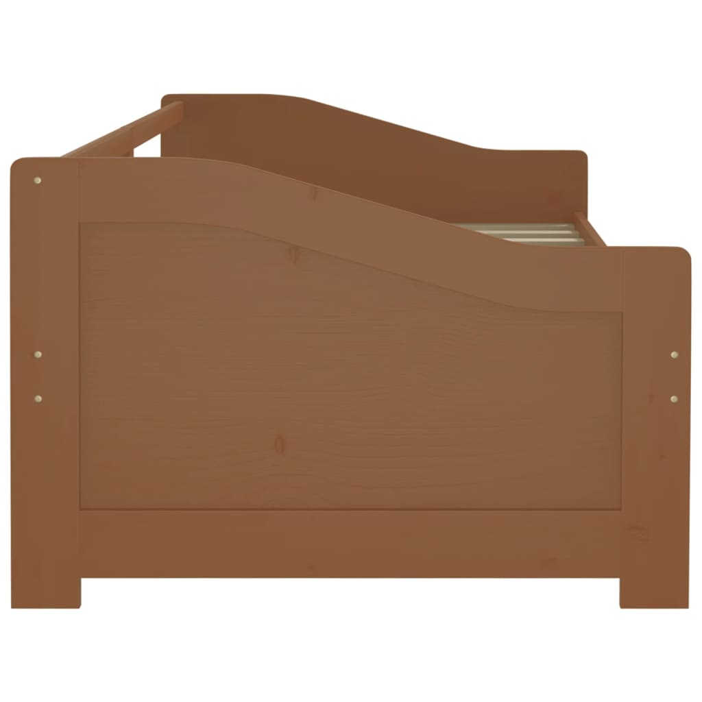 vidaXL 3-miestna denná posteľ medovo-hnedá masívna borovica 90x200 cm