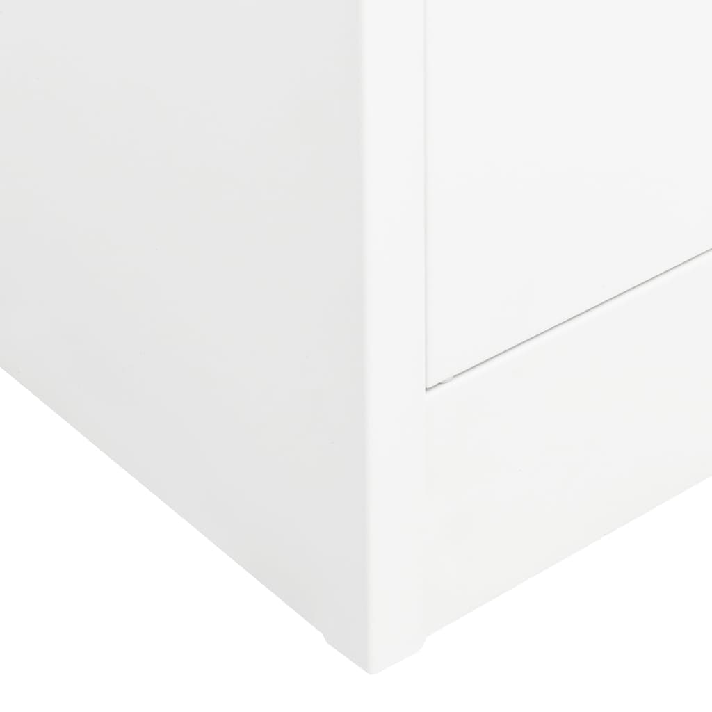vidaXL Šatník biely 80x50x180 cm oceľový