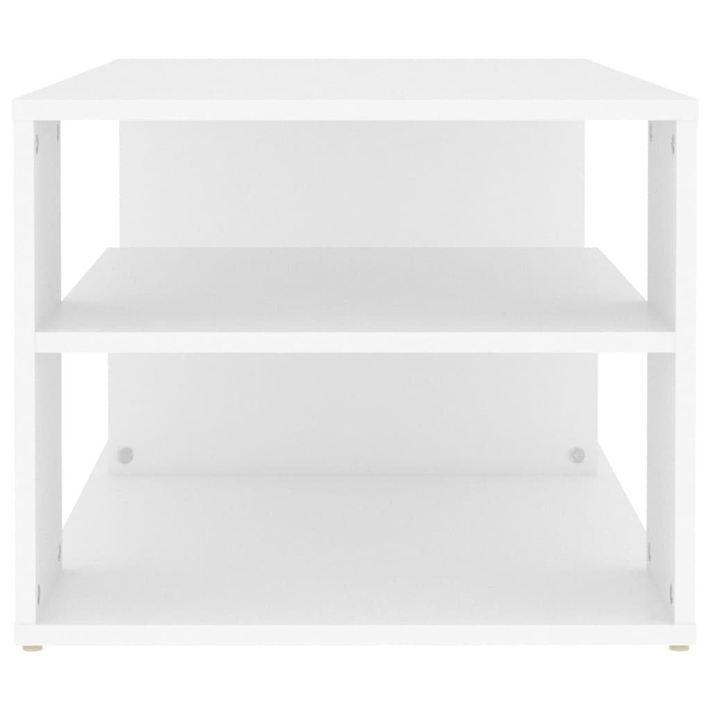 vidaXL Konferenčný stolík biely 100x50x40 cm drevotrieska