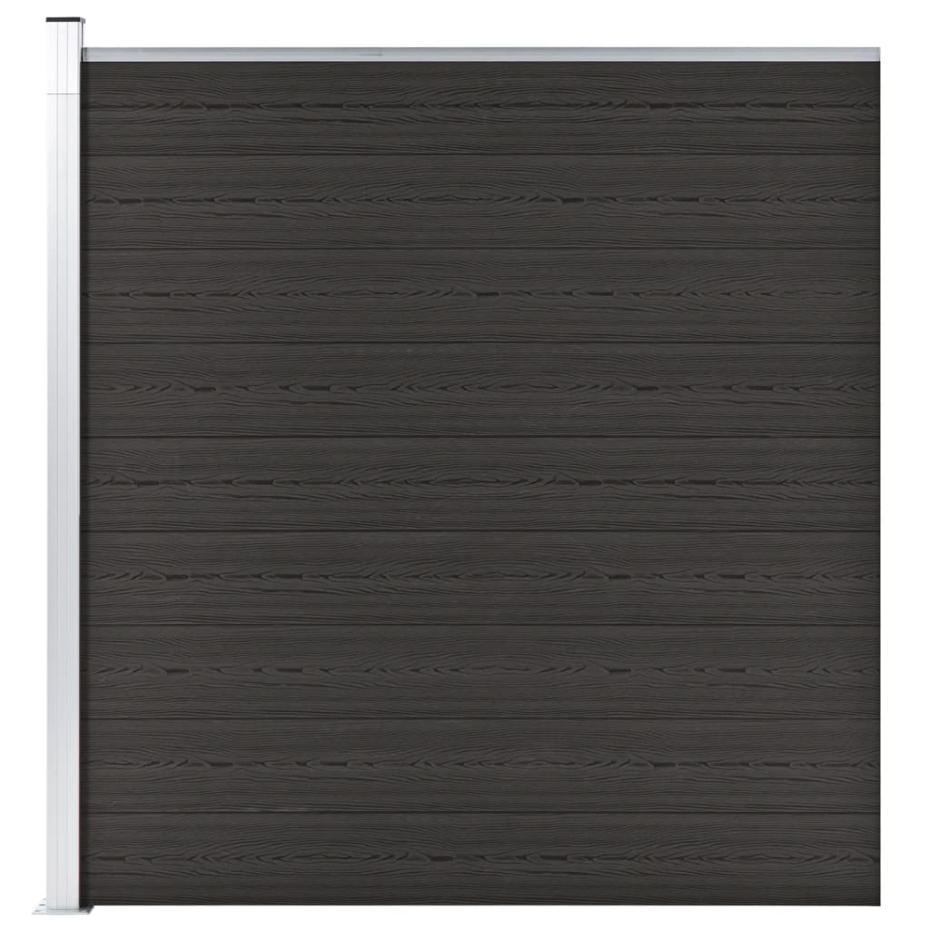 vidaXL Plotový panel WPC 175x186 cm čierny