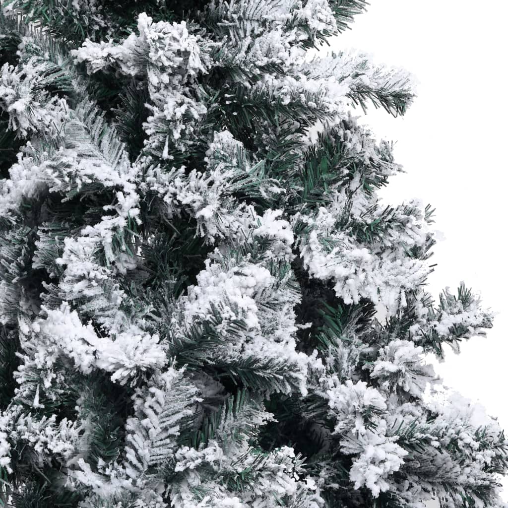 vidaXL Umelý vianočný stromček, zasnežený, zelený 120 cm, PVC