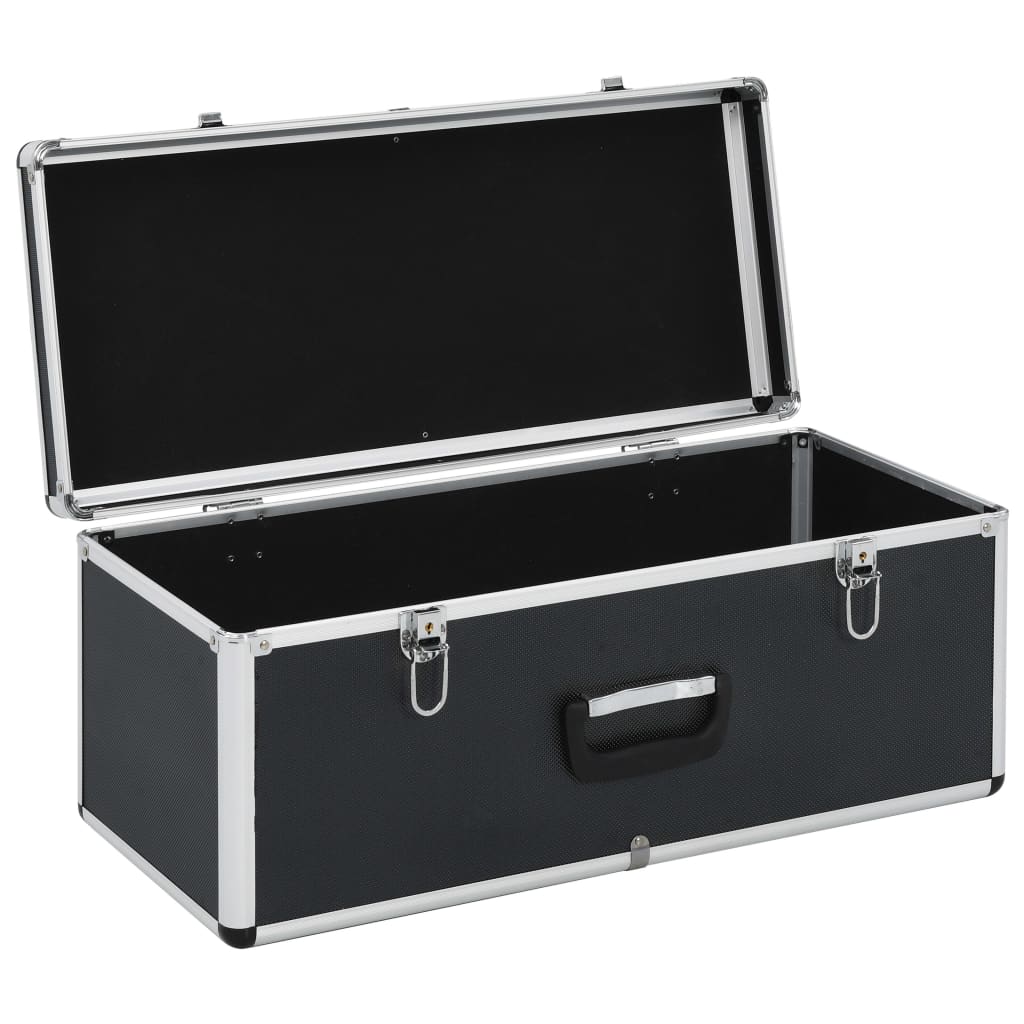 vidaXL Úložné kufríky 2 ks čierne hliníkové