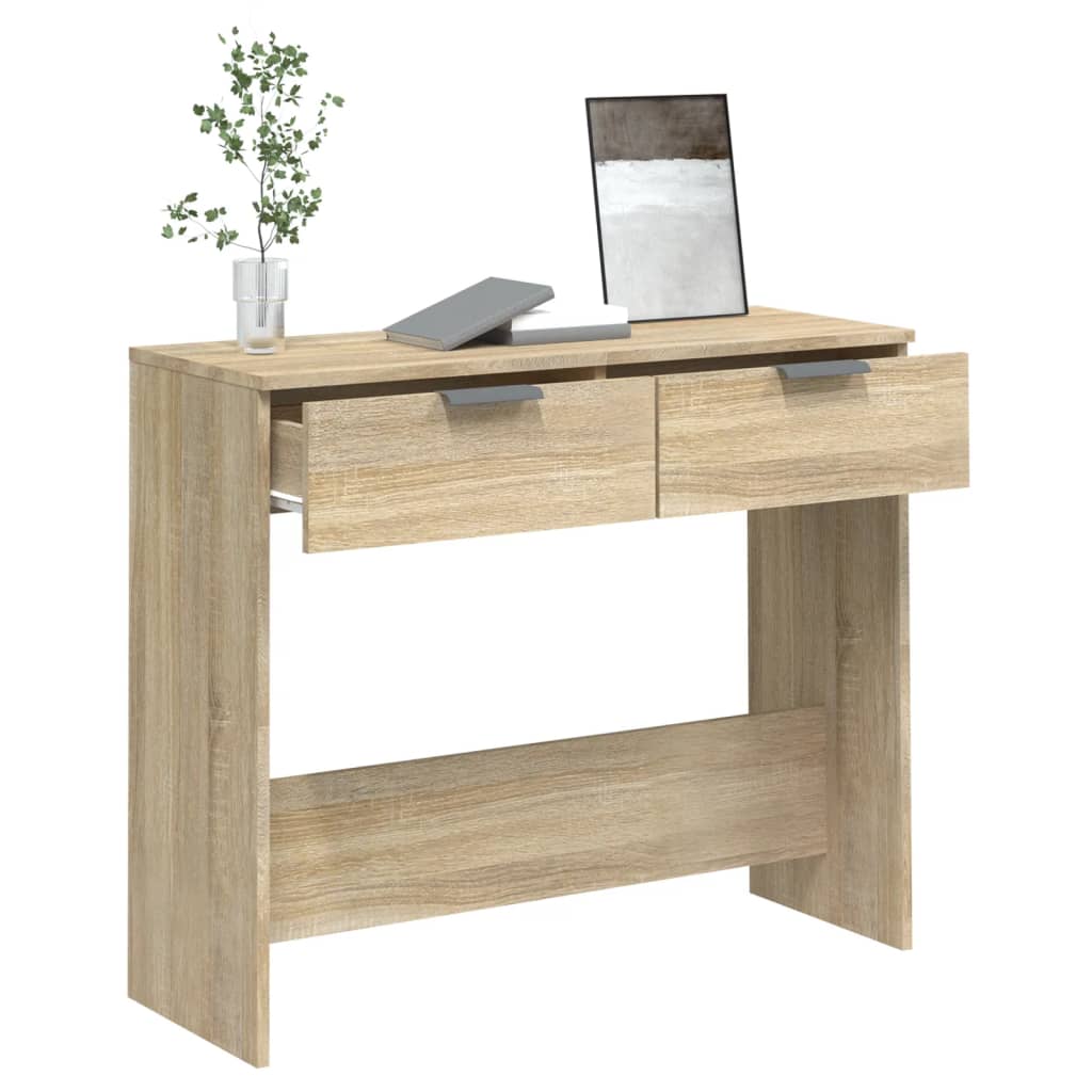 vidaXL Konzolový stolík dub sonoma 90x36x75 cm spracované drevo