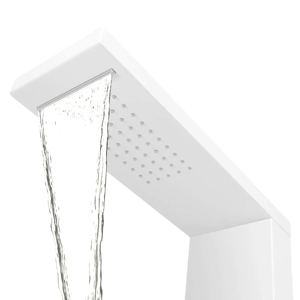 vidaXL Hliníkový sprchový panel, matný biely