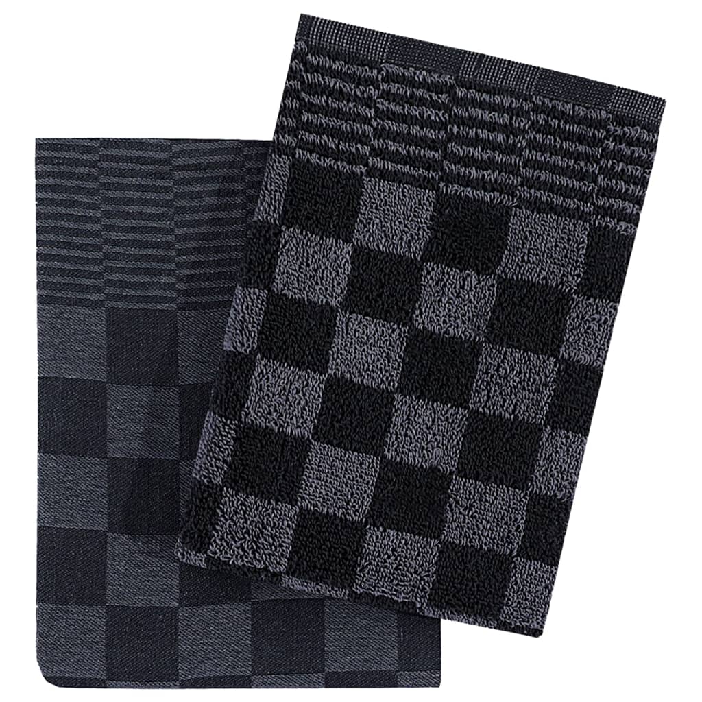 vidaXL 20-dielna súprava uterákov čierno-sivá bavlna