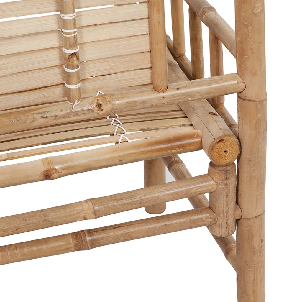 vidaXL Záhradná lavička s podložkou 120 cm bambus