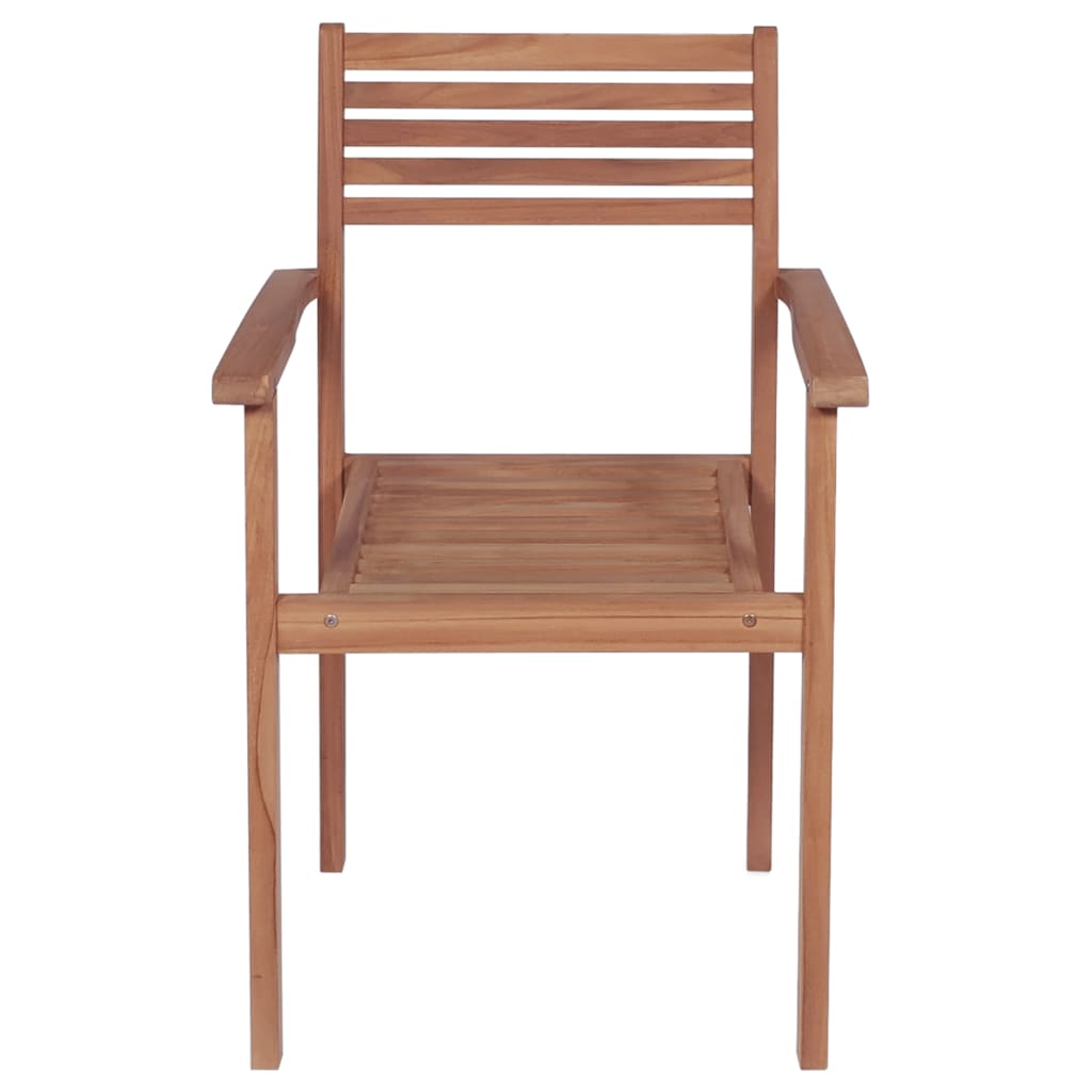 vidaXL Záhradné stoličky 2 ks listové podložky teakový masív