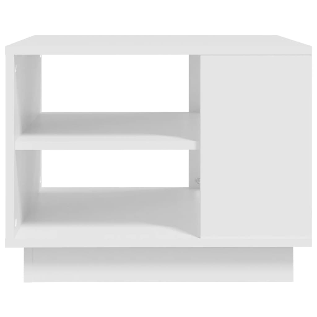 vidaXL Konferenčný stolík biely 55x55x43 cm drevotrieska