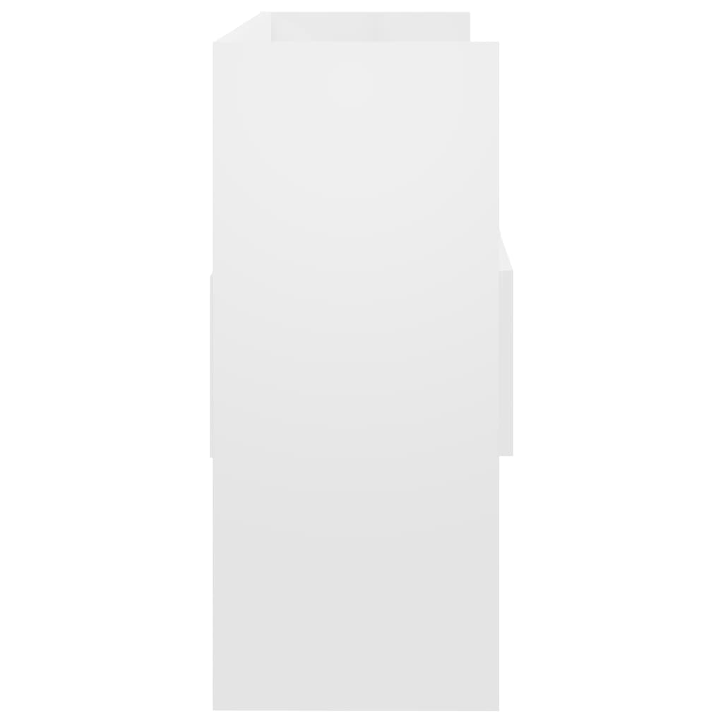 vidaXL Komoda lesklá biela 105x30x70 cm drevotrieska