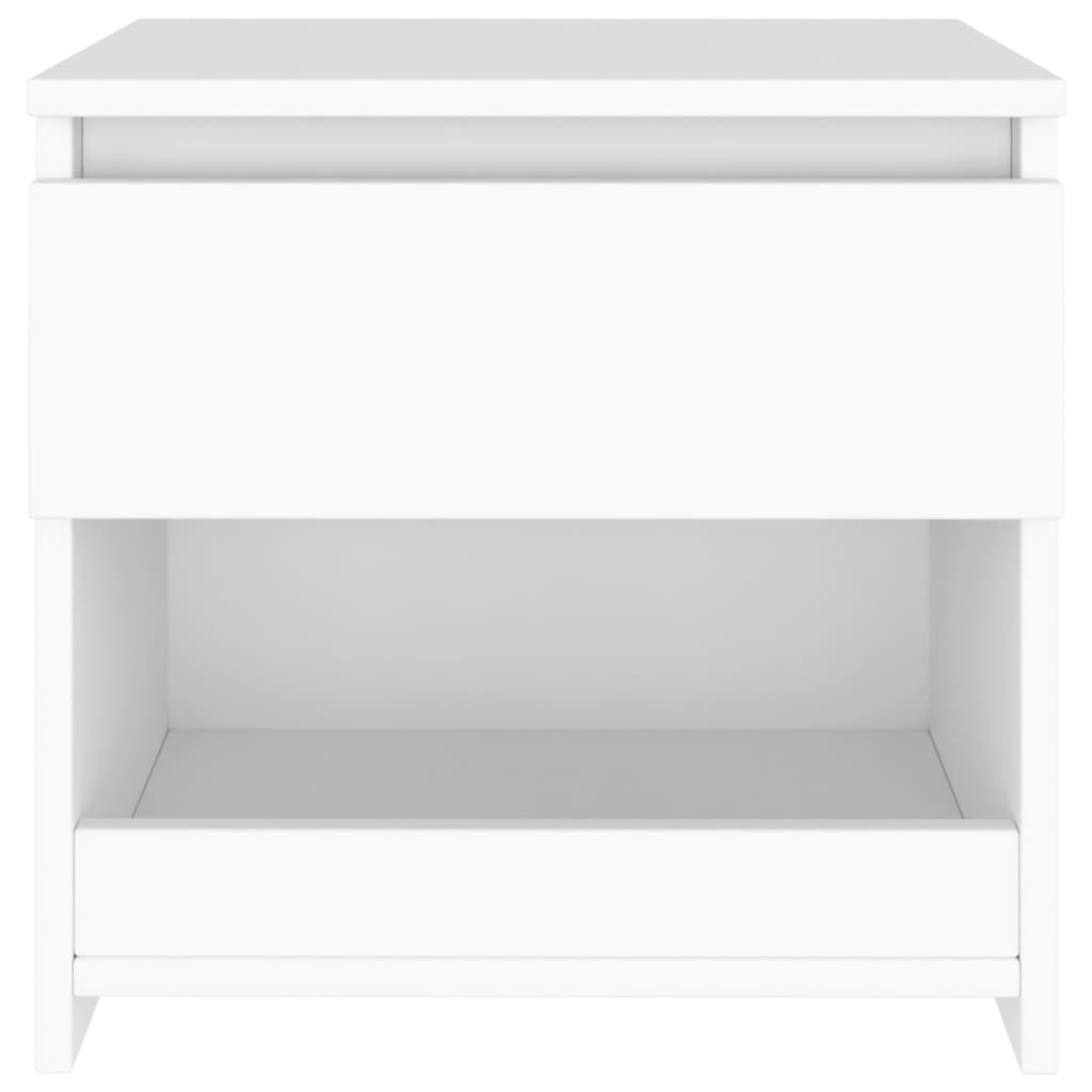 vidaXL Nočný stolík biely 40x30x39 cm drevotrieska