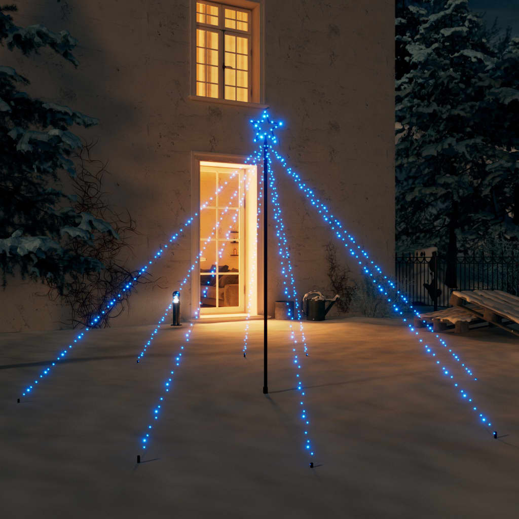 vidaXL Svetlá na vianočný stromček interiér exteriér 400LED modré 2,5m