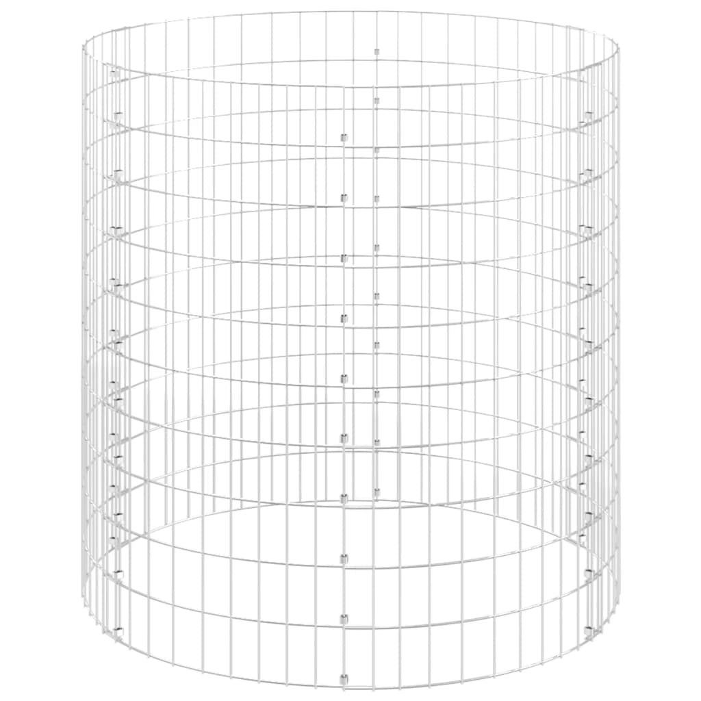vidaXL Kruhový gabiónový stĺp pozinkovaná oceľ Ø100x100 cm