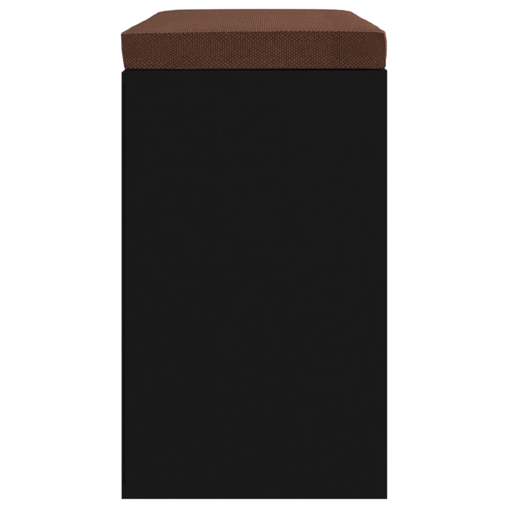 vidaXL Lavica na topánky čierna 103x30x48 cm spracované drevo