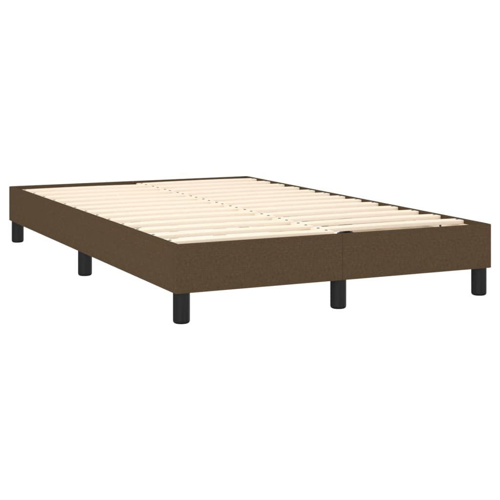 vidaXL Boxspring posteľ s matracom tmavohnedá 120x200 cm látka